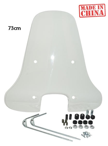 Pare-brise DMP avec kit de fixation haut 73cm transparent vespa S