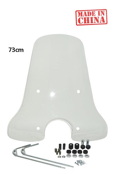 Pare-brise DMP avec kit de fixation haut 73cm transparent Vespa LX