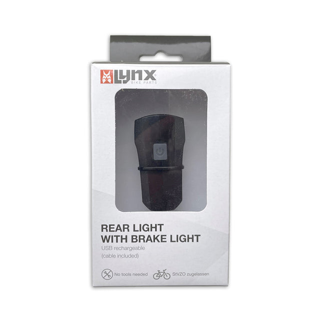 Lynx Achterlicht USB met remlicht functie – productafbeelding 2