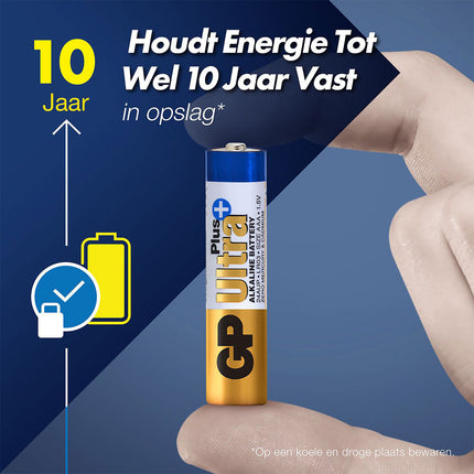 GP Ultra Plus Alkaline AAA-batterijen 4PK – productafbeelding 5