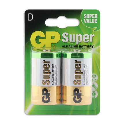 GP Super Alkaline D-batterijen 2PK
