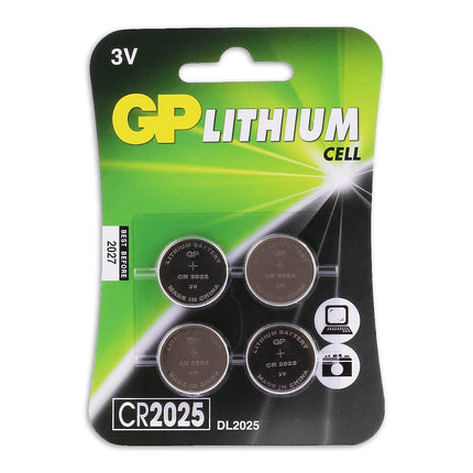 GP CR2025 Lithium-knoopcellen 3V 4PK