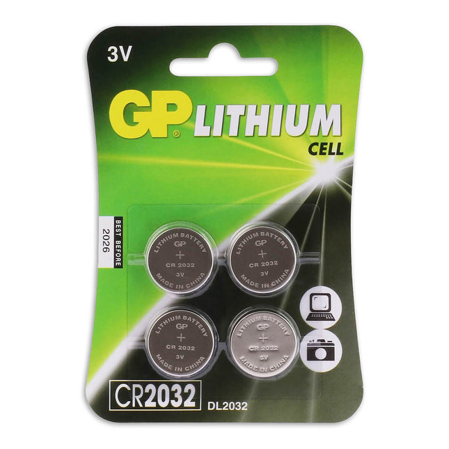 GP CR2032 lithium knoopcellen 3 V – verpakking