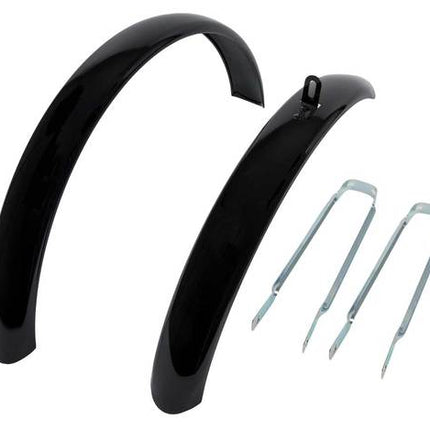 Spatbordset 18" Staal 55MM Zwart