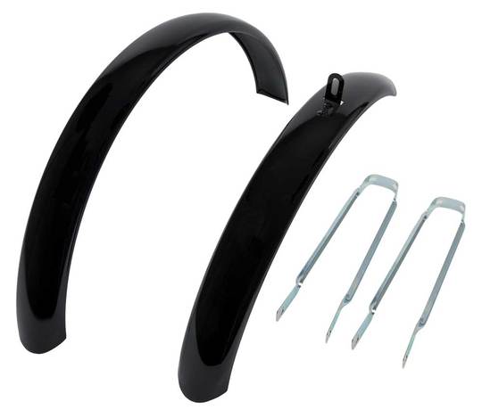 Spatbordset 18" Staal 55MM Zwart