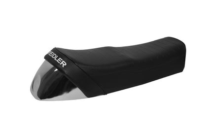 Selle biplace (fabriqué dans l'UE) Kreidler centin noir/chrome