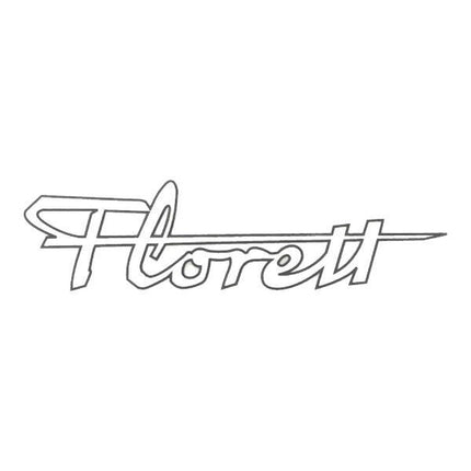sticker wit/zwart florett