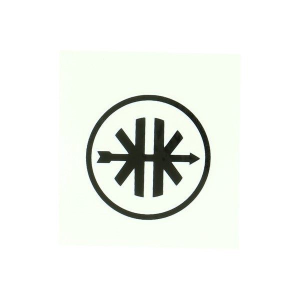 sticker rond logo zwart/wit kreidler