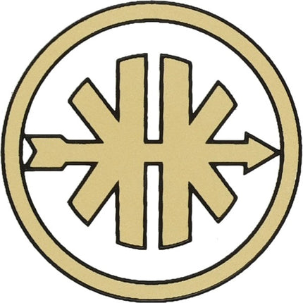 sticker round logo 3.5cm black/gold kreidler