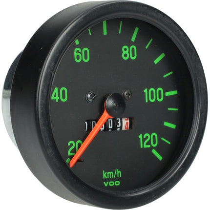 Compteur de vitesse 120km/h noir/vert Kreidler
