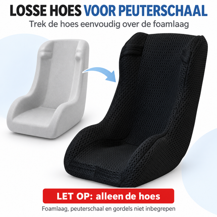 Losse Ademend Hoes voor Peuterschaal – Zwart