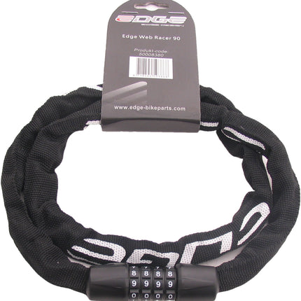 Kettingslot met code Edge Web Racer 90cm - zwart