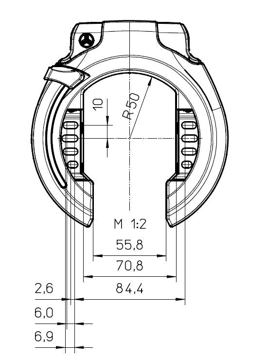 Ringslot Trelock RS 453 Protect -O-Connect Balloon NAZ - zwart