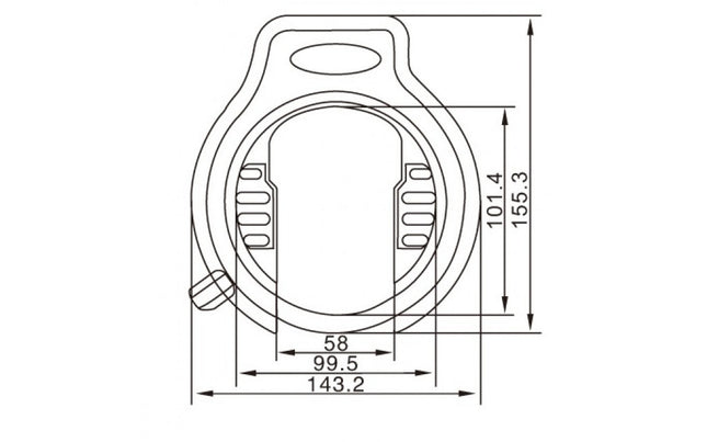 Ringslot Edge Strong - zwart
