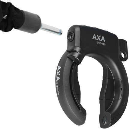 Ringslot Axa Defender Retractable met uitneembare sleutel - zwart