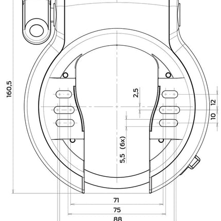 Ringslot Axa Defender Retractable met uitneembare sleutel - zwart - afbeelding 2