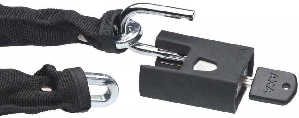 Kettingslot Axa Clinch+ 85/6 met polyester hoes - zwart