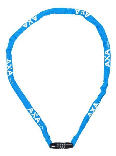 Kettingslot Axa Rigid RCC code 120/3,5 met polyester hoes - blauw