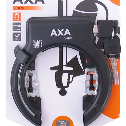 Ring lock Axa Solid - black (on card)