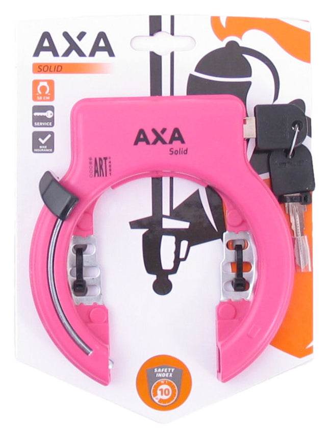 Ringslot Axa Solid - roze (op kaart)