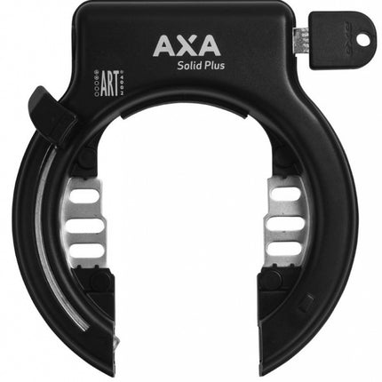 Ringslot Axa Solid Plus - met spatbordbevestiging - zwart (werkplaatsverpakking)