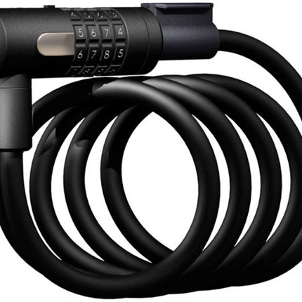 Spiraalkabelslot Axa Newton 150/10 code met houder - zwart