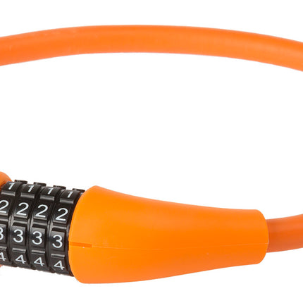 Antivol à câble à combinaison M-Wave Silicon 900 x 12mm - orange
