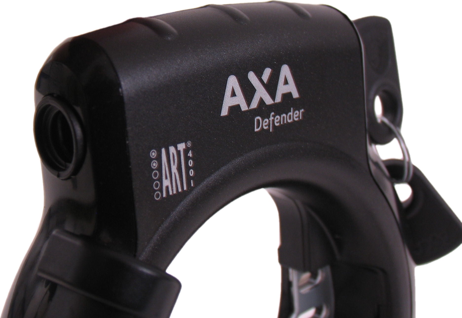 Ringslot Axa Defender met Bosch 2 tube cilinder  - glanzend zwart (werkplaatsverpakking)
