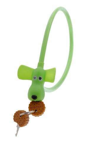 PexKids kabelslot Flappie de waakhond met 2 sleutelkoekjes - ø10 mm x 58 cm - groen