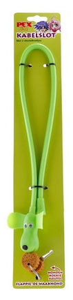 PexKids kabelslot Flappie de waakhond met 2 sleutelkoekjes - ø10 mm x 58 cm - groen