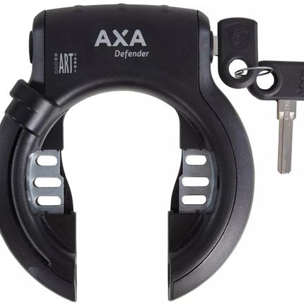 Ringslot Axa Defender met Bosch 2 rack cilinder - glanzend zwart (werkplaatsverpakking)