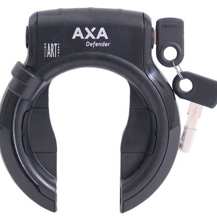 Ringslot Axa Defender met Panasonic cilinder - glanzend zwart (werkplaatsverpakking)