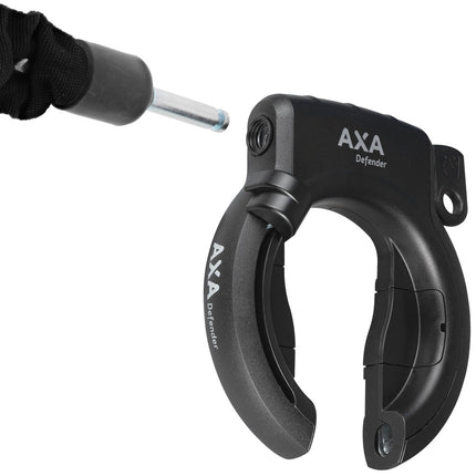 Ringslot Axa Defender Retractable - zwart
