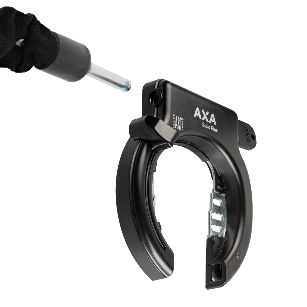 Ringslot Axa Solid Plus met afdekkapjes - zwart (werkplaatsverpakking)