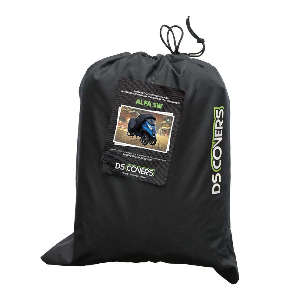 Motorhoes DS Covers ALFA 3W zonder ruimte voor topkoffer - zwart