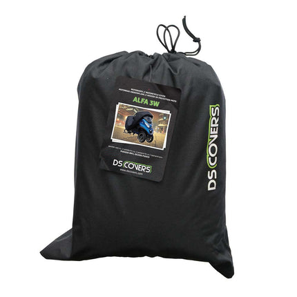 Motorhoes DS Covers ALFA 3W met ruimte voor topkoffer - zwart - afbeelding 3