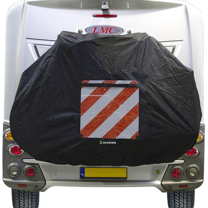 Fietsdragerhoes DS Covers STAR met gevarenbordhouder - zwart