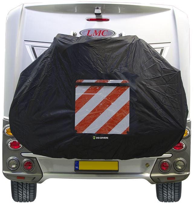 Fietsdragerhoes DS Covers STAR met gevarenbordhouder - zwart