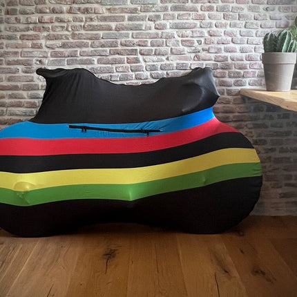 Fietssok DS Covers RAINBOW - geschikt voor op de fietsdrager - zwart