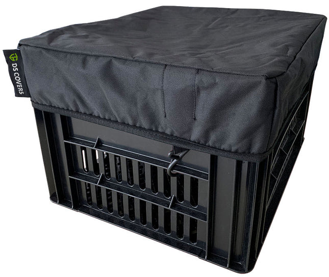 Fietskrathoes DS Covers Crate L voor kratten t/m 40 x 50 cm - zwart