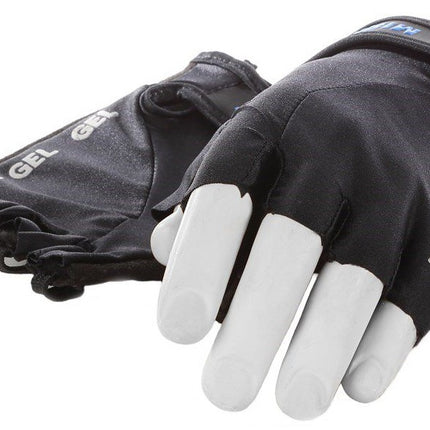 Lycra handschoen Mirage met gelpads maat  S - zwart/zwart