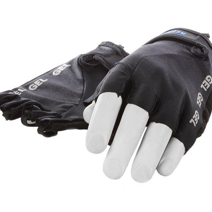 Lycra handschoen Mirage met gelpads maat M - zwart/zwart