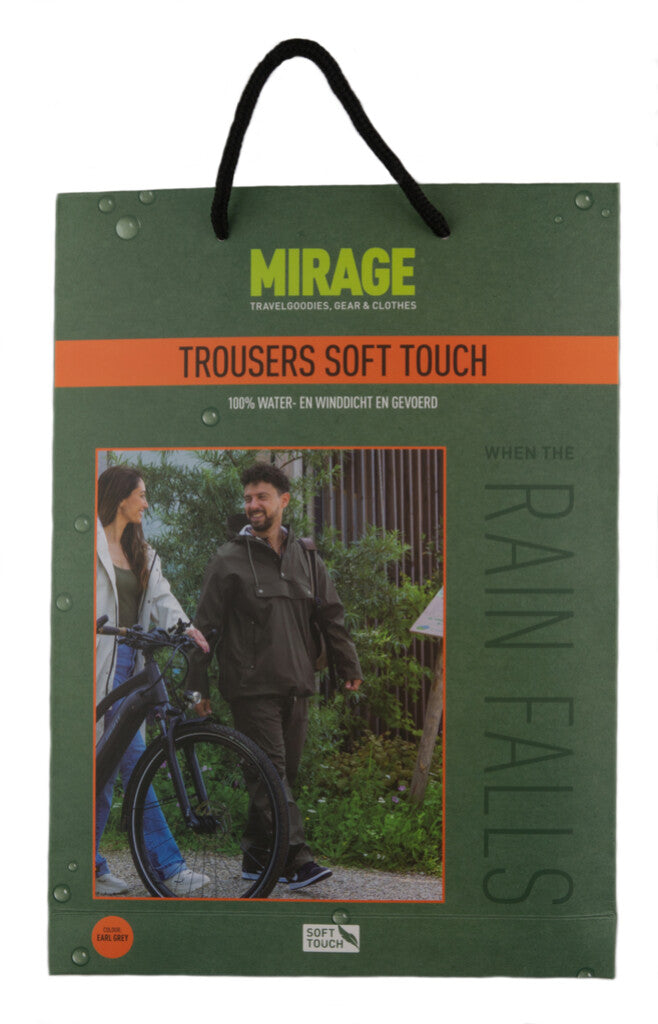 Regenbroek Mirage Rainfall Trouser Soft Touch - maat S - earl grey