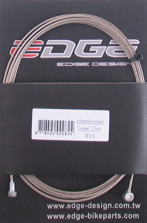Rem binnenkabel Edge RVS 2250mm met 2 nippels