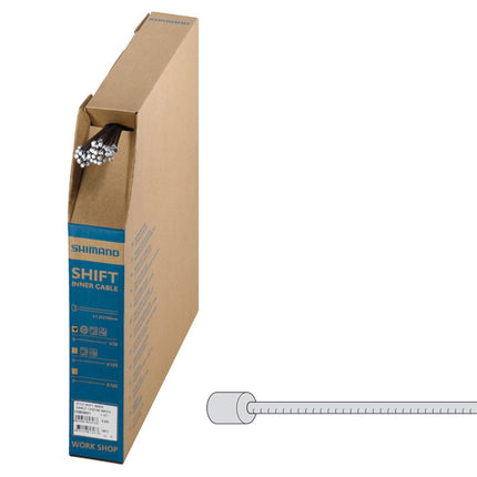 Shimano inner cable 1.2 x 2100mm (100 pieces) - Silver