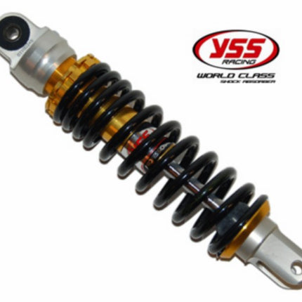 schokbreker yss gasgevuld E-serie 290mm zwart/goud sr piaggio blok