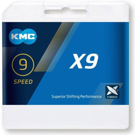 Ketting 9 speed KMC X9  114 schakels - grijs