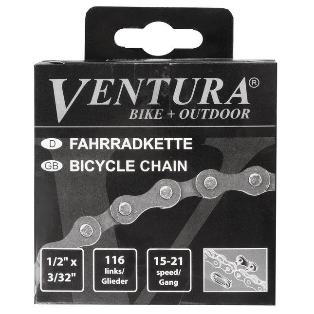 Ketting 6/7 speed Ventura 1/2 x 3/32" 116 schakels - inclusief sluitschakel