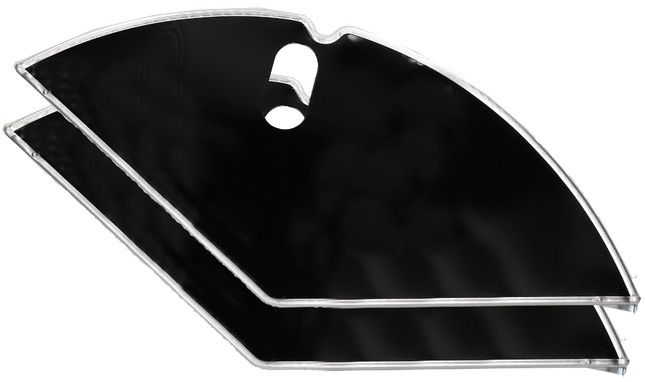 Jacket protectors 28" Hesling with lock holes and mounting hooks - black with silver edge