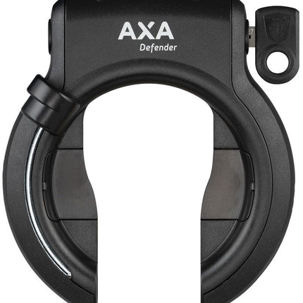 Ringslot Axa Defender met Bosch 2 rack cilinder en uitneembare sleutels - glanzend zwart (werkplaatsverpakking)